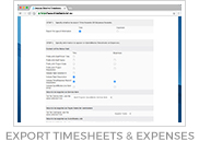 Export Timesheets & Expenses