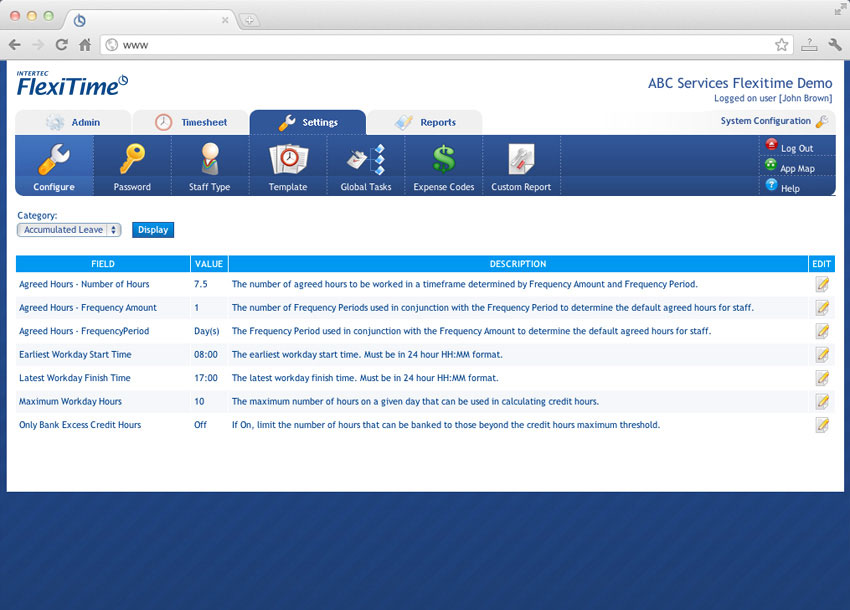 Flexitime, Credit Hours, Banked Hours & TOIL | Intertec TimePro