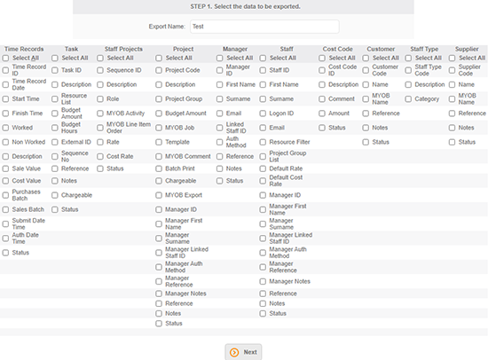 Data Export