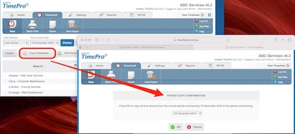 Smarter Timesheet Copy Feature