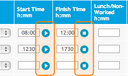 Time Entry Start/Stop Timers